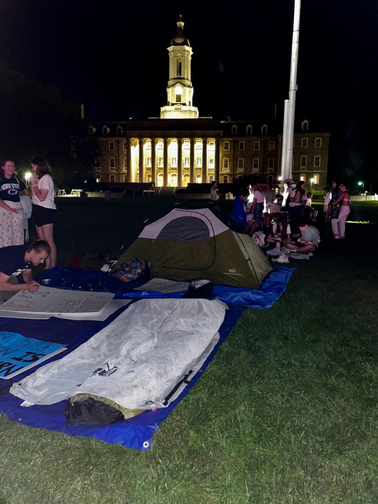 ESM college gameday people camping out